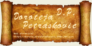 Doroteja Petrašković vizit kartica